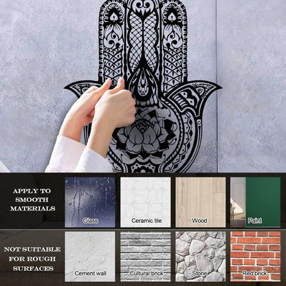 Wall Decals Lotus Yoga Hamsa Amulet Buddhism Do Not Damage The Wall Surface