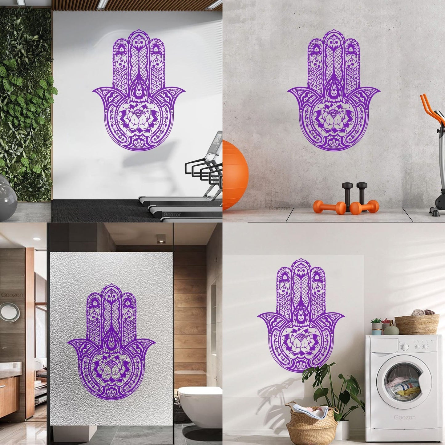 Wall Decals Lotus Yoga Hamsa Amulet Buddhism Do Not Damage The Wall Surface