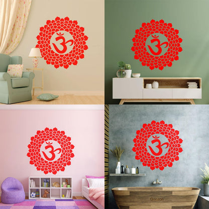 Wall Vinyl Sticker Decor Mandala Om Hindu Sanskrit Buddhism Multiple Size Options