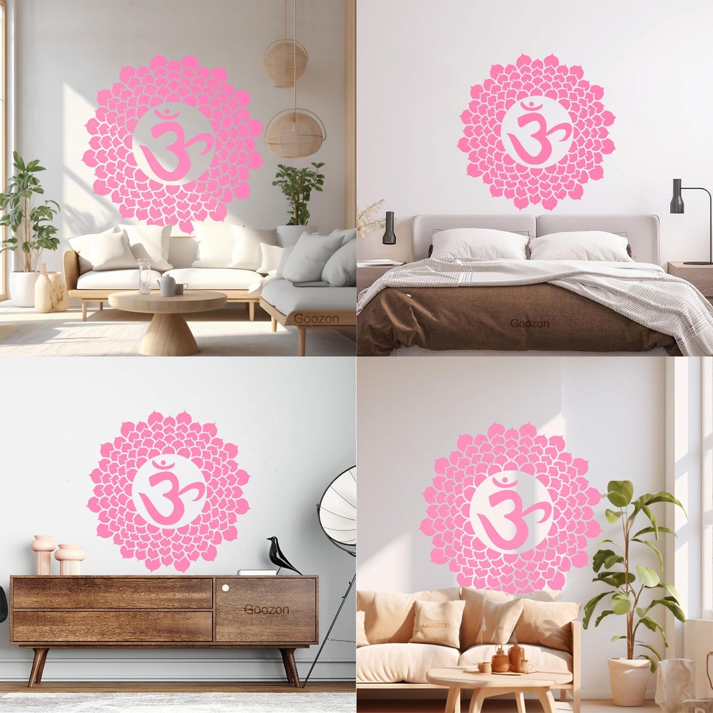 Wall Vinyl Sticker Decor Mandala Om Hindu Sanskrit Buddhism Multiple Size Options
