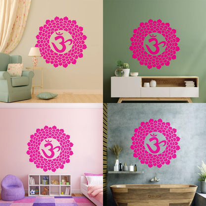 Wall Vinyl Sticker Decor Mandala Om Hindu Sanskrit Buddhism Multiple Size Options