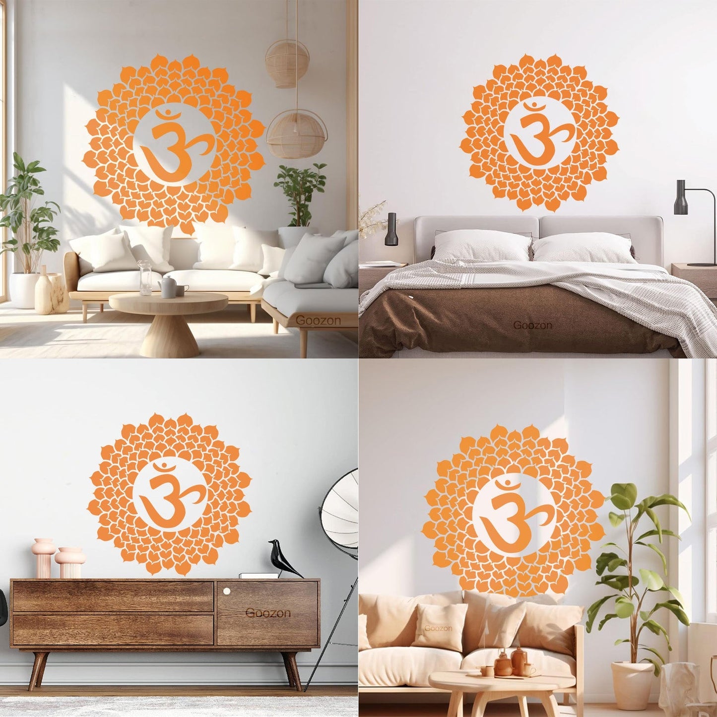 Wall Vinyl Sticker Decor Mandala Om Hindu Sanskrit Buddhism Multiple Size Options