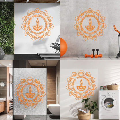 Wall Stickers Mandala Buddhism Candle Talisman It Won'T Fall Off