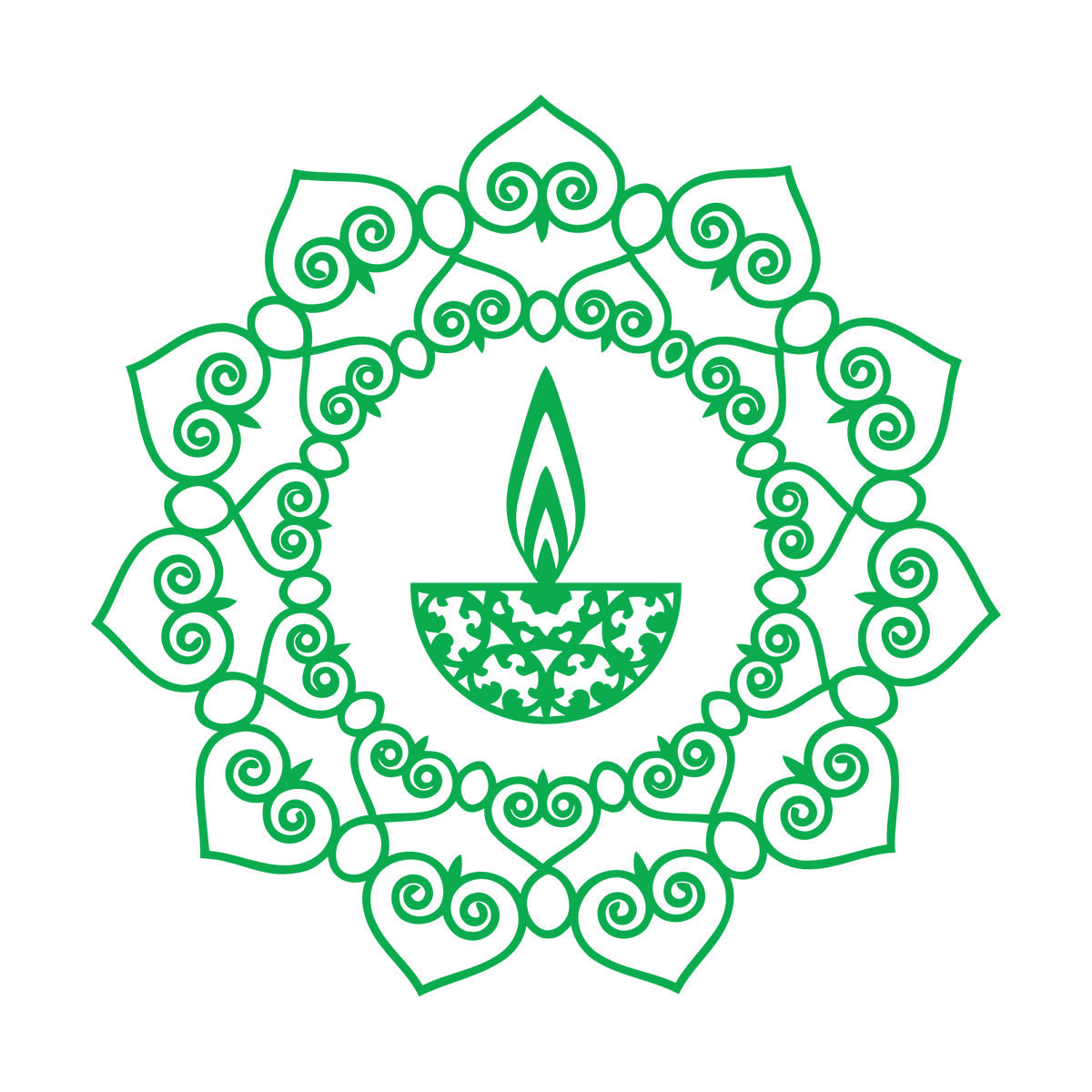 Wall Stickers Mandala Buddhism Candle Talisman It Won'T Fall Off