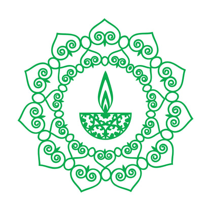 Wall Stickers Mandala Buddhism Candle Talisman It Won'T Fall Off