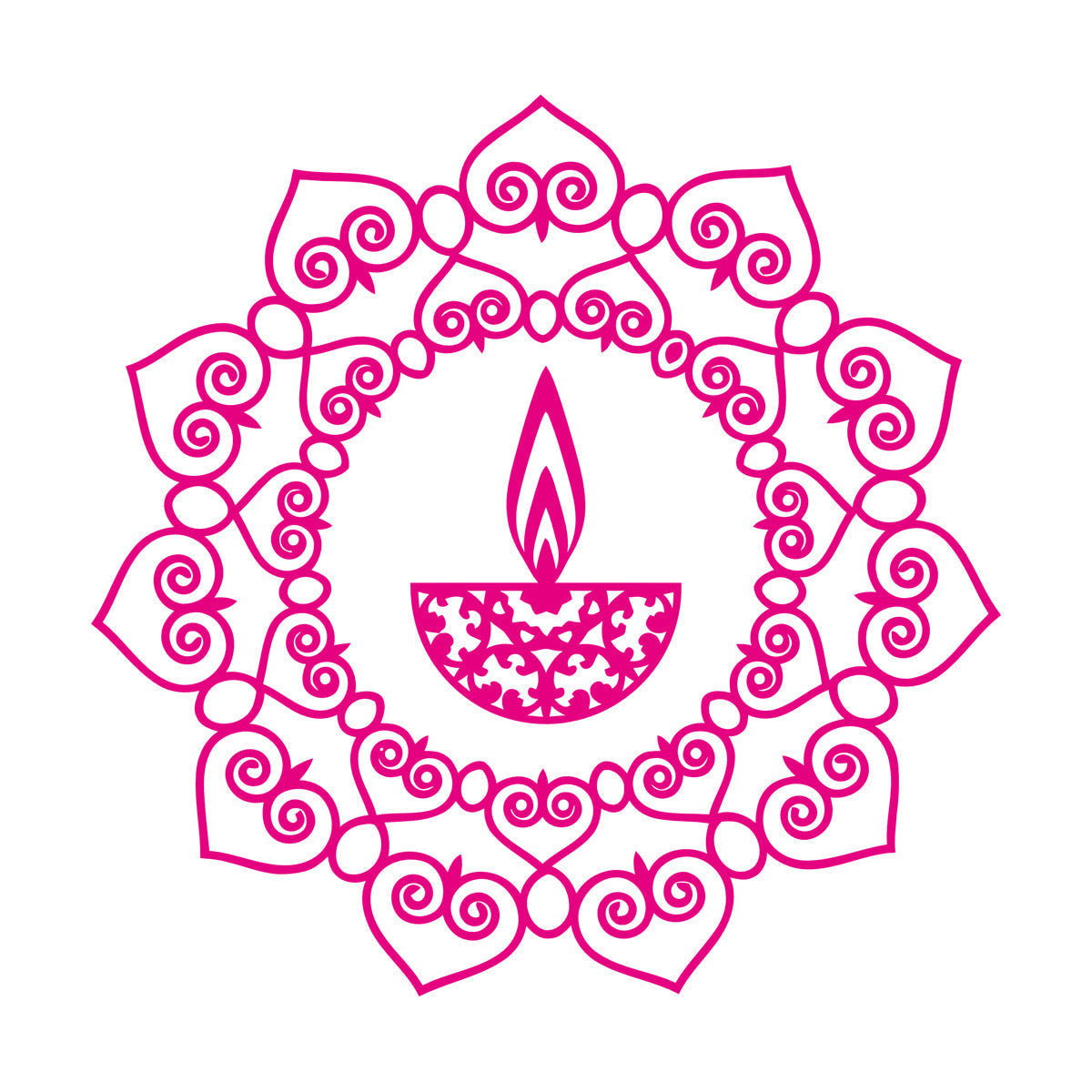 Wall Stickers Mandala Buddhism Candle Talisman It Won'T Fall Off