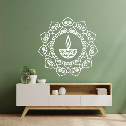 Wall Stickers Mandala Buddhism Candle Talisman It Won'T Fall Off