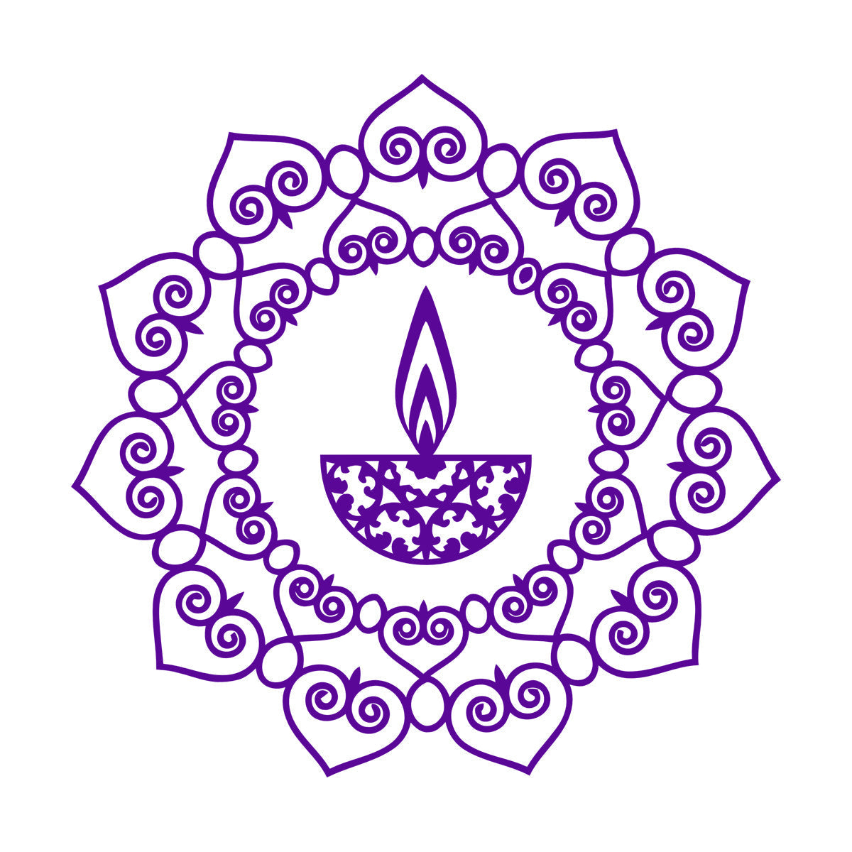 Wall Stickers Mandala Buddhism Candle Talisman It Won'T Fall Off