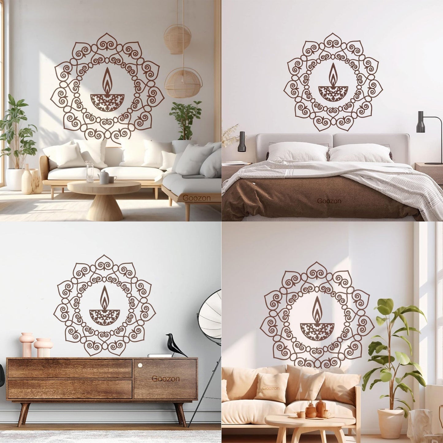 Wall Stickers Mandala Buddhism Candle Talisman It Won'T Fall Off