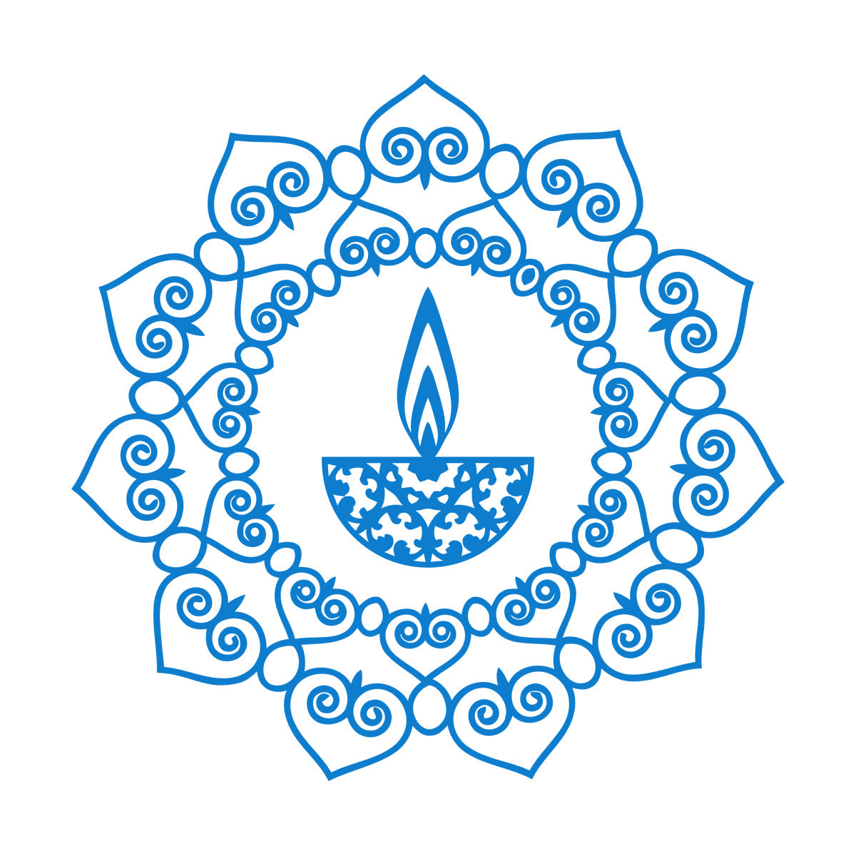 Wall Stickers Mandala Buddhism Candle Talisman It Won'T Fall Off