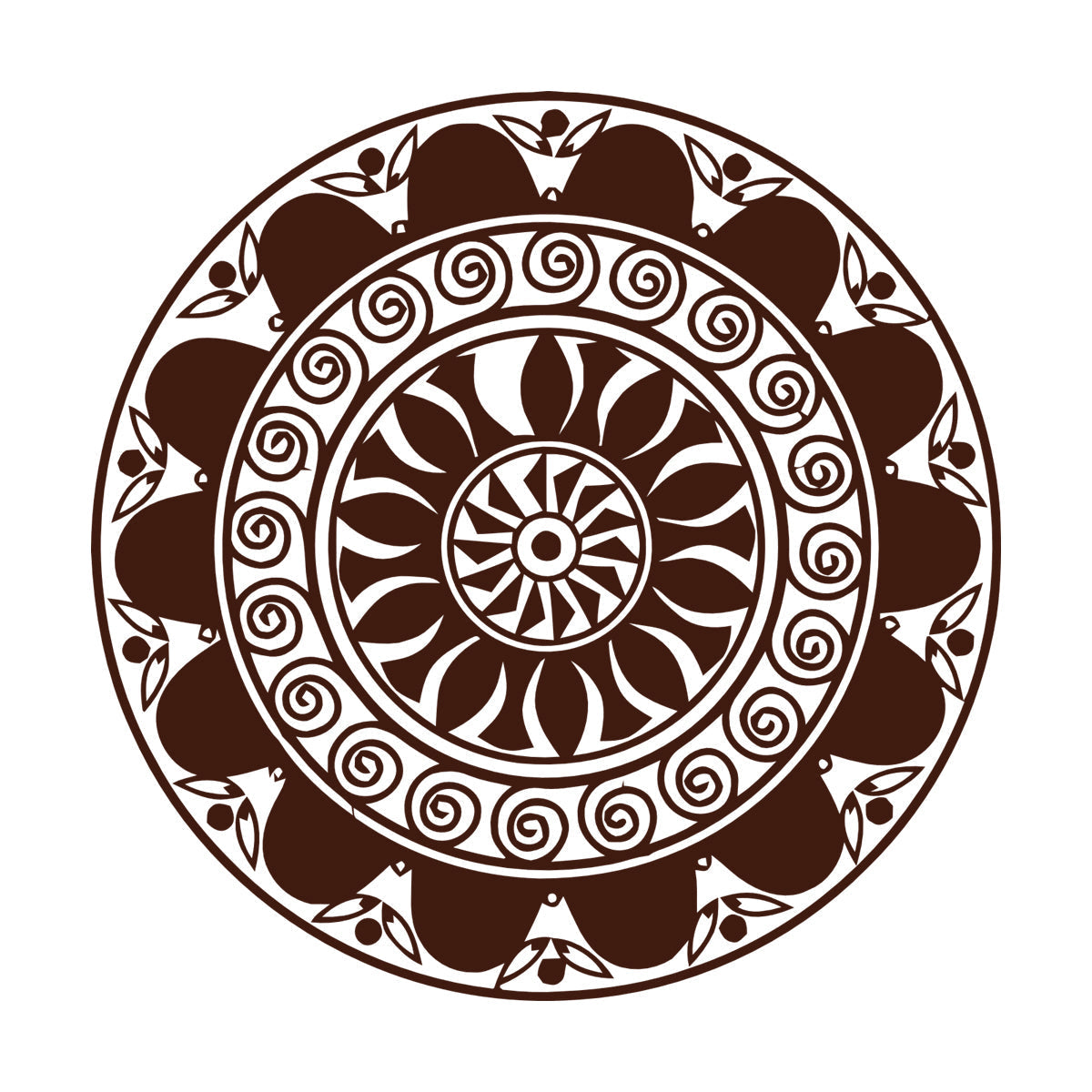 Vinyl Art Sticker Mandala Buddhism Hinduism Meditation Can Modify And Add Information