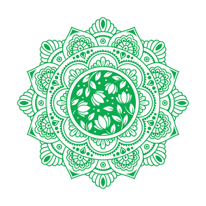 Lettering Decals Mandala Circle Floral Ornament Meditation Wall Beautification