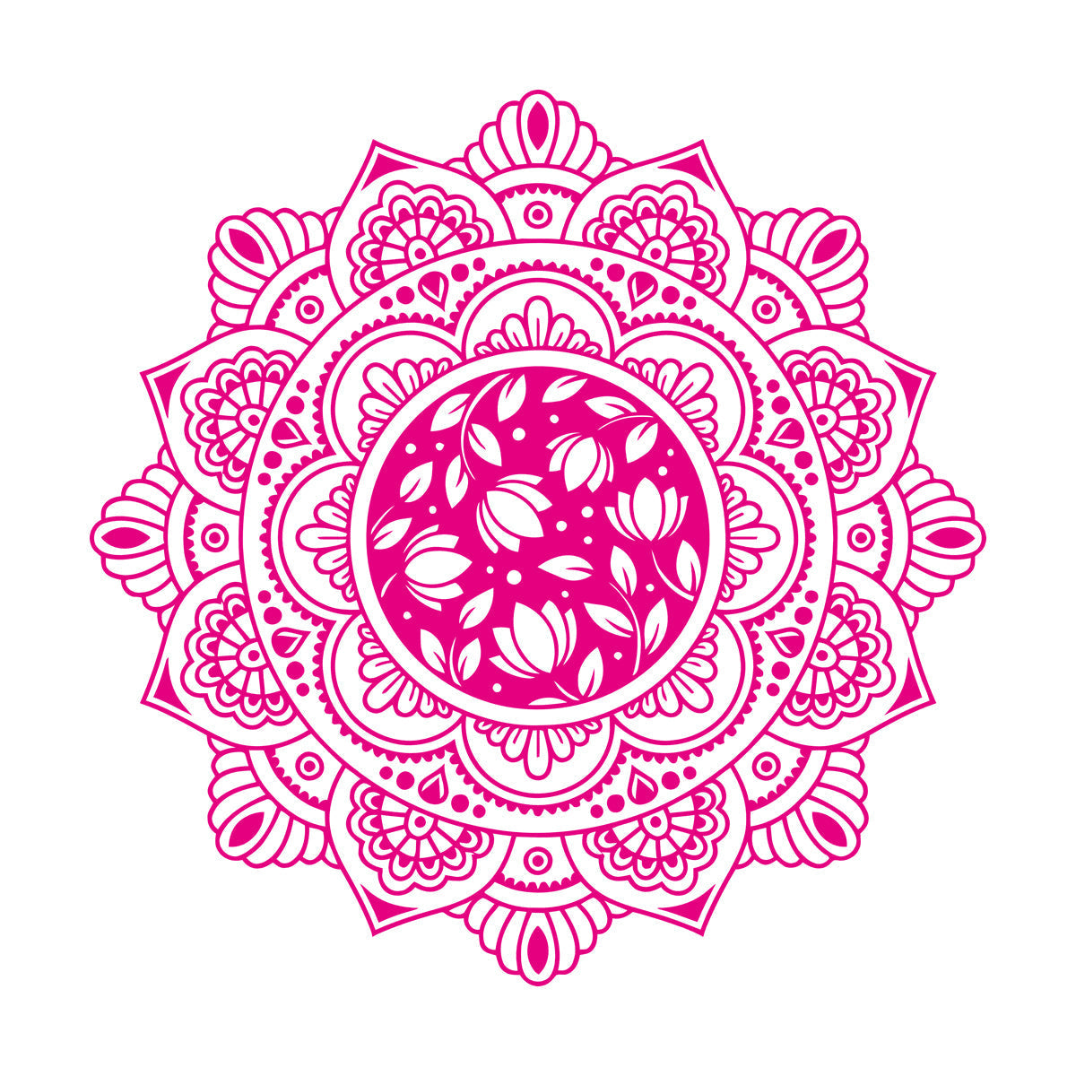 Lettering Decals Mandala Circle Floral Ornament Meditation Wall Beautification