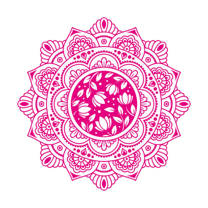 Lettering Decals Mandala Circle Floral Ornament Meditation Wall Beautification