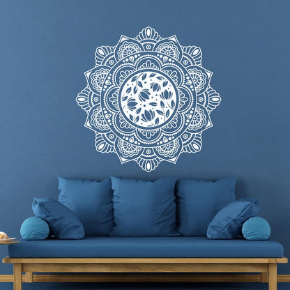 Lettering Decals Mandala Circle Floral Ornament Meditation Wall Beautification