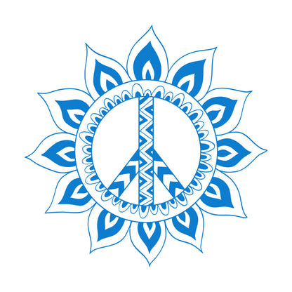 Lettering Stickers Mandala Hippie Peace Symbol Window Decals