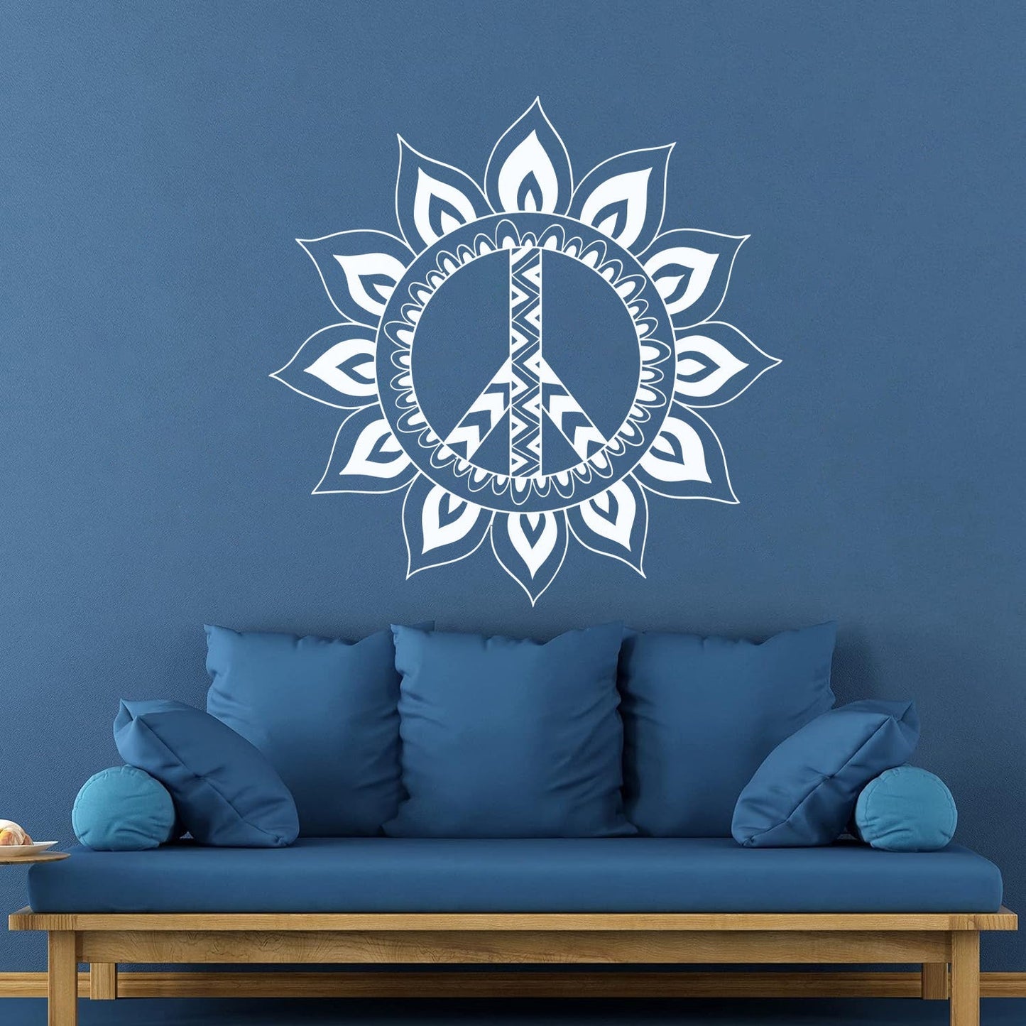 Lettering Stickers Mandala Hippie Peace Symbol Window Decals