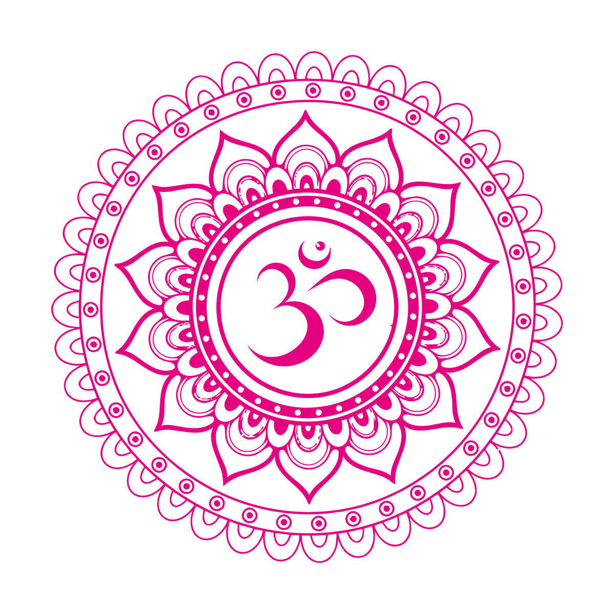 Vinyl Wall Stickers Mandala Lotus Om Hindu Hinduism Store Decoration