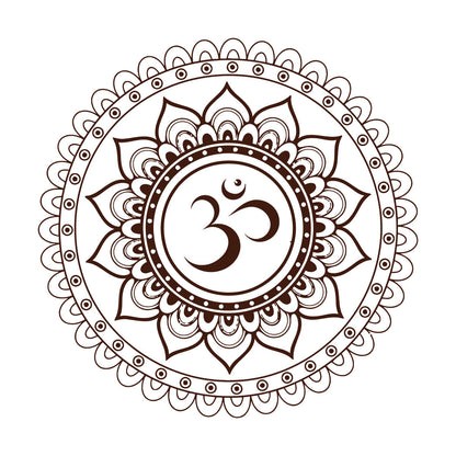 Vinyl Wall Stickers Mandala Lotus Om Hindu Hinduism Store Decoration