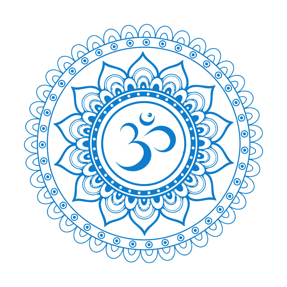 Vinyl Wall Stickers Mandala Lotus Om Hindu Hinduism Store Decoration