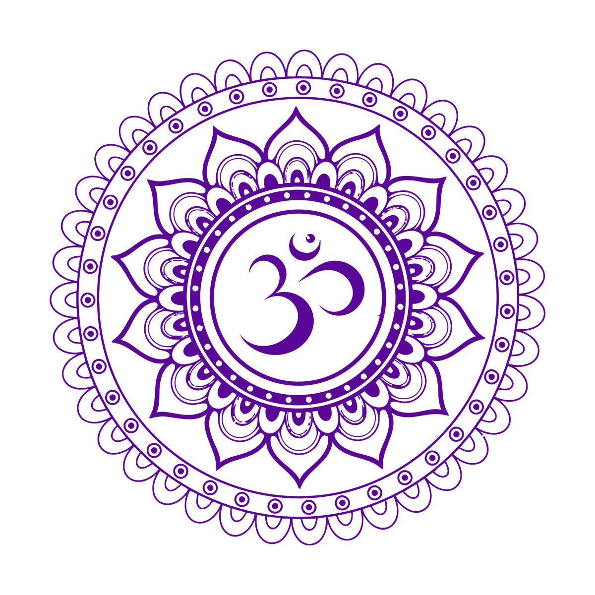 Vinyl Wall Stickers Mandala Lotus Om Hindu Hinduism Store Decoration