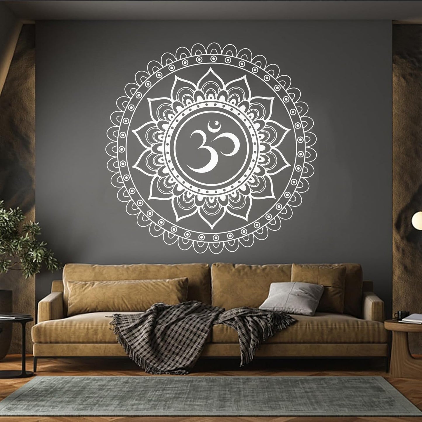 Vinyl Wall Stickers Mandala Lotus Om Hindu Hinduism Store Decoration