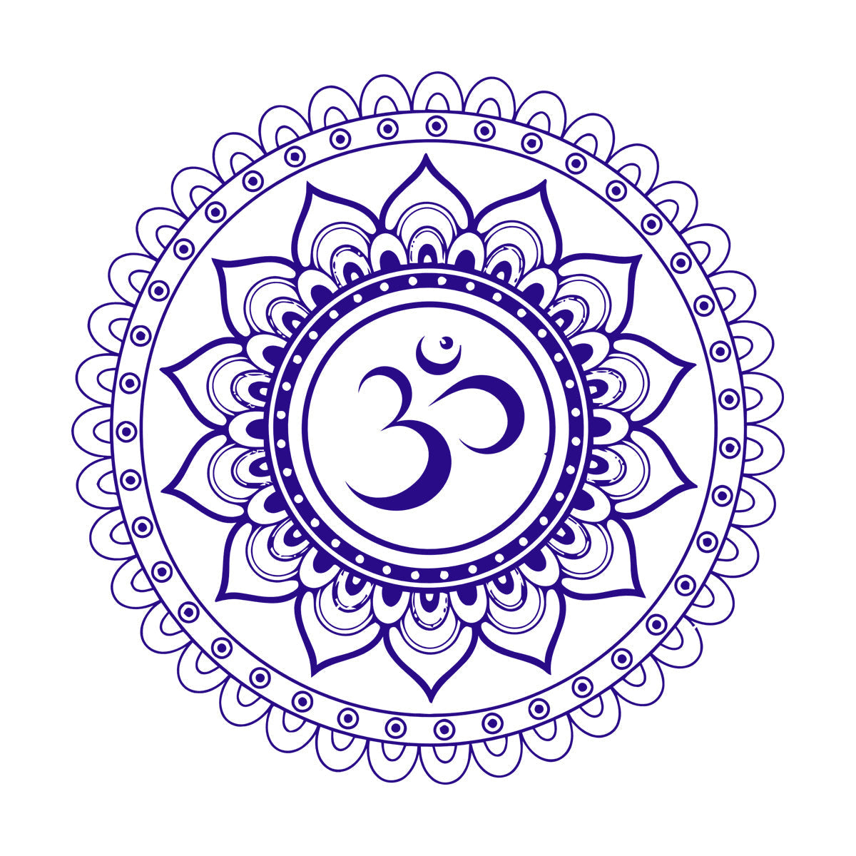 Vinyl Wall Stickers Mandala Lotus Om Hindu Hinduism Store Decoration