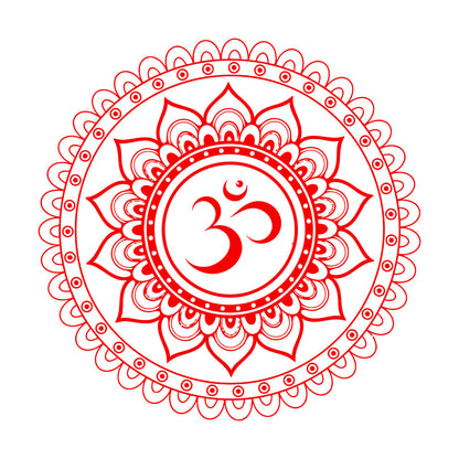 Vinyl Wall Stickers Mandala Lotus Om Hindu Hinduism Store Decoration