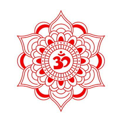 Vinyl Wall Decals Mandala Lotus Talisman Buddhism Hinduism Removable Without Leaving Glue