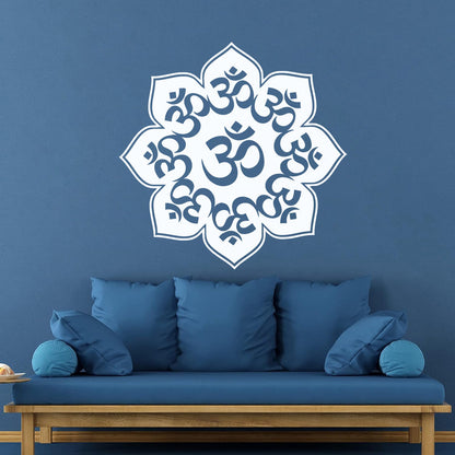 Mandala Mantra Om Hinduism Engraving Decals Self Adhesive