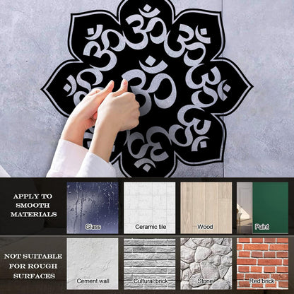 Mandala Mantra Om Hinduism Engraving Decals Self Adhesive