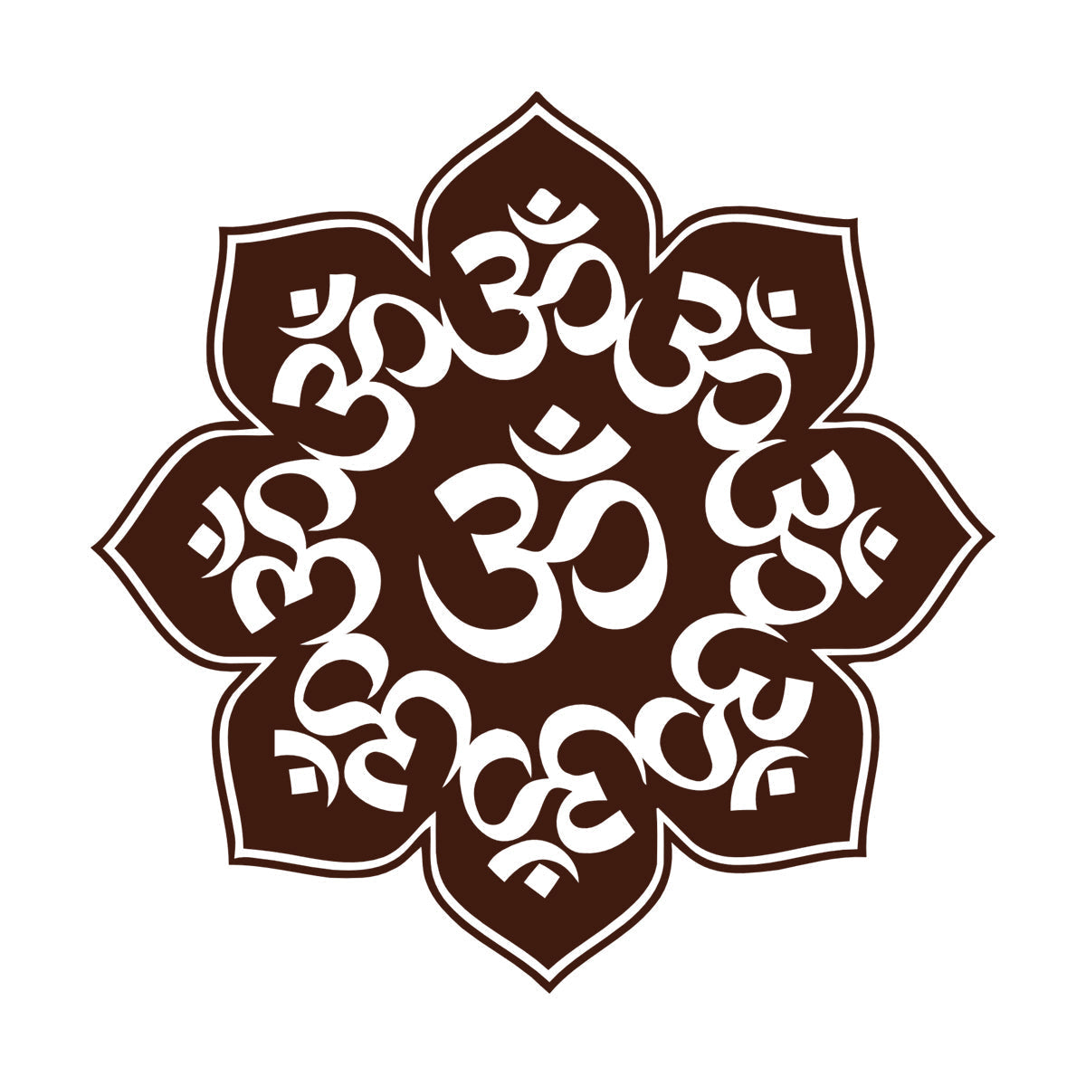 Mandala Mantra Om Hinduism Engraving Decals Self Adhesive