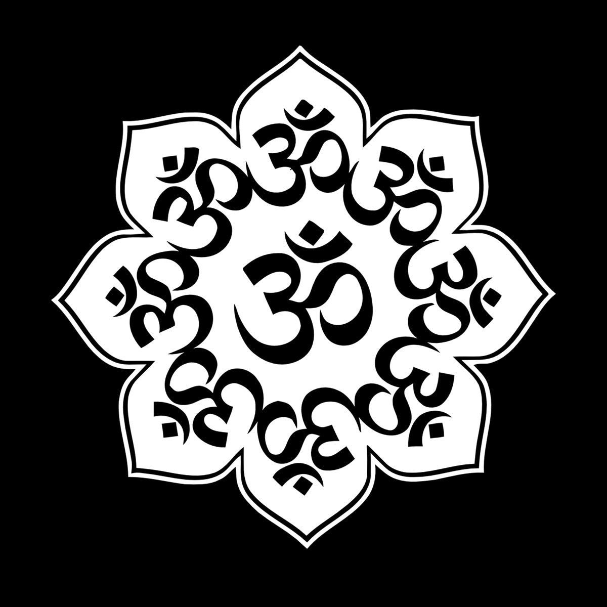 Mandala Mantra Om Hinduism Engraving Decals Self Adhesive