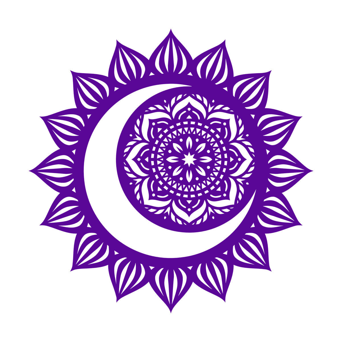 Mural And Wall Vinyl Decal Mandala Meditation Sun And Moon Do Not Damage The Wall Surface