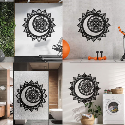 Mural And Wall Vinyl Decal Mandala Meditation Sun And Moon Do Not Damage The Wall Surface