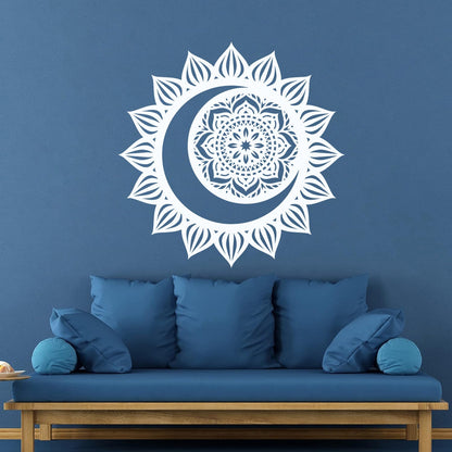 Mural And Wall Vinyl Decal Mandala Meditation Sun And Moon Do Not Damage The Wall Surface