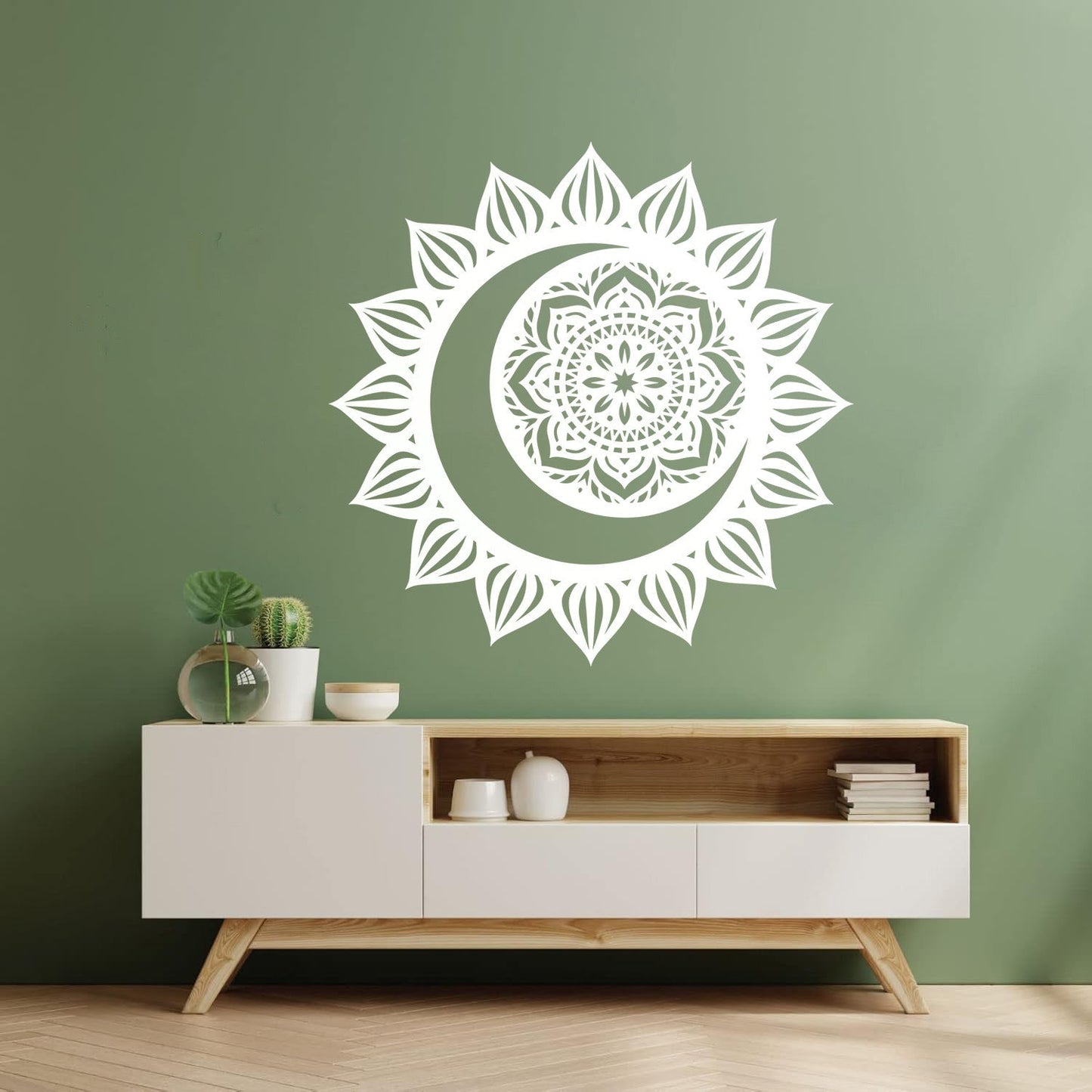Mural And Wall Vinyl Decal Mandala Meditation Sun And Moon Do Not Damage The Wall Surface