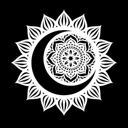 Mural And Wall Vinyl Decal Mandala Meditation Sun And Moon Do Not Damage The Wall Surface