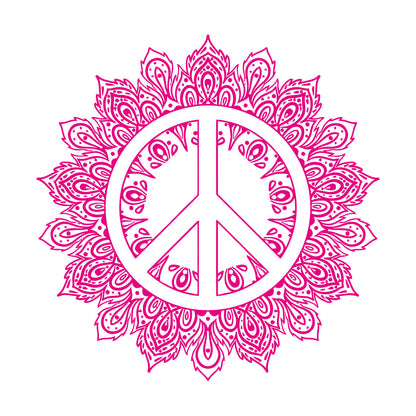 Wall Stickers Mandala Peace Symbol Hippie Buddhism Art Mural Painting