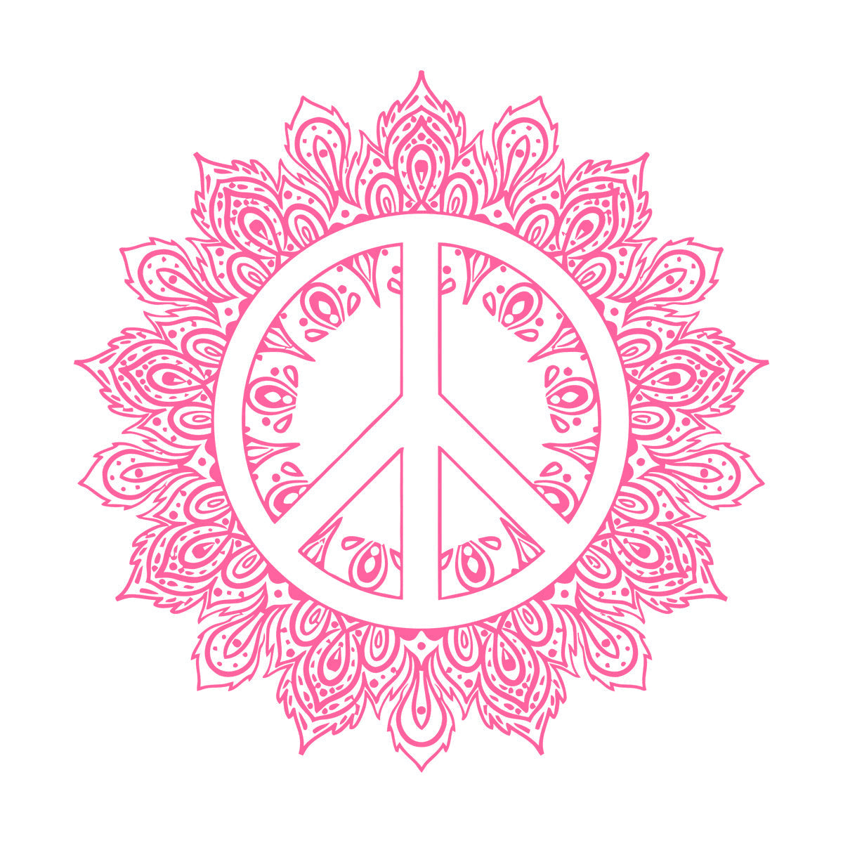 Wall Stickers Mandala Peace Symbol Hippie Buddhism Art Mural Painting