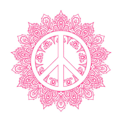 Wall Stickers Mandala Peace Symbol Hippie Buddhism Art Mural Painting