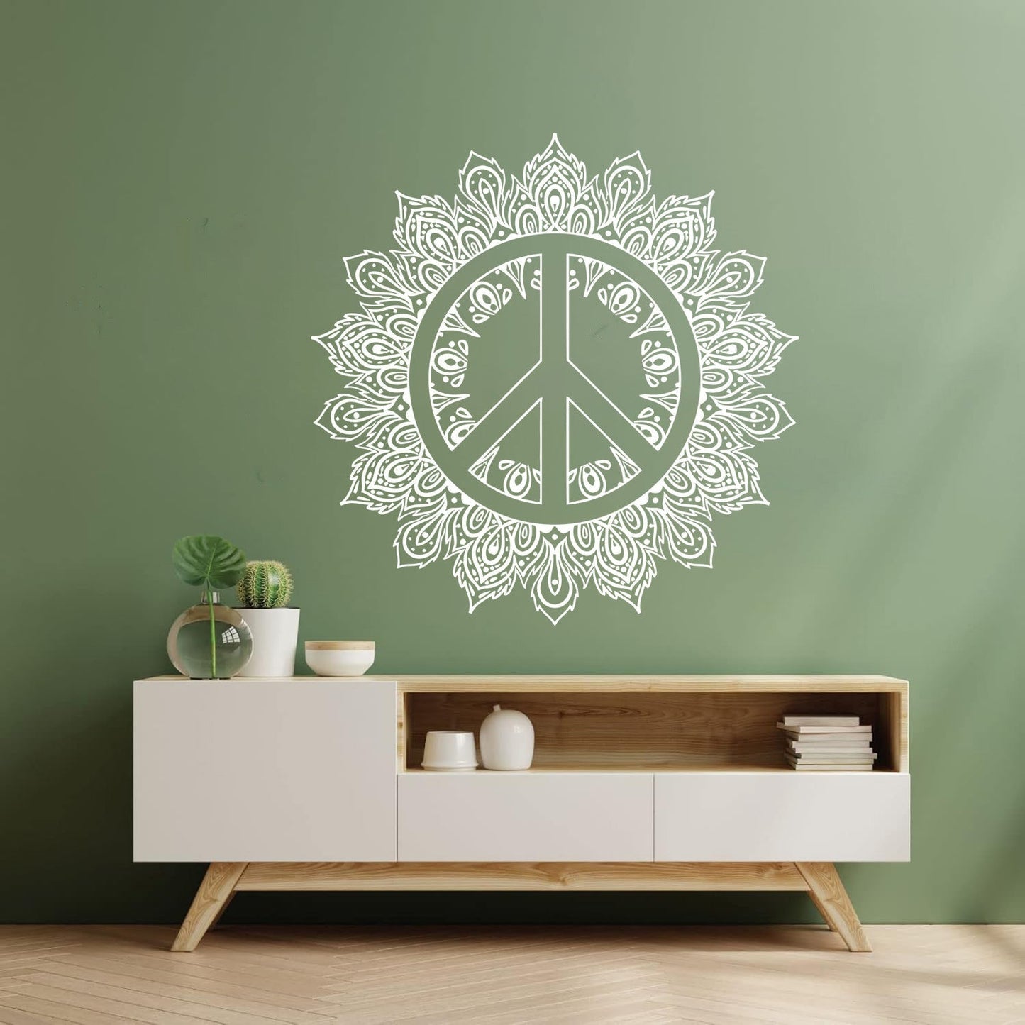 Wall Stickers Mandala Peace Symbol Hippie Buddhism Art Mural Painting