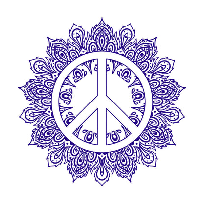 Wall Stickers Mandala Peace Symbol Hippie Buddhism Art Mural Painting