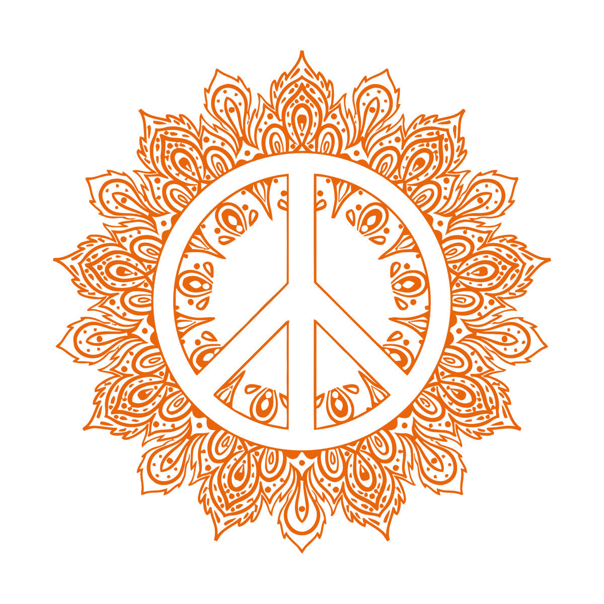 Wall Stickers Mandala Peace Symbol Hippie Buddhism Art Mural Painting