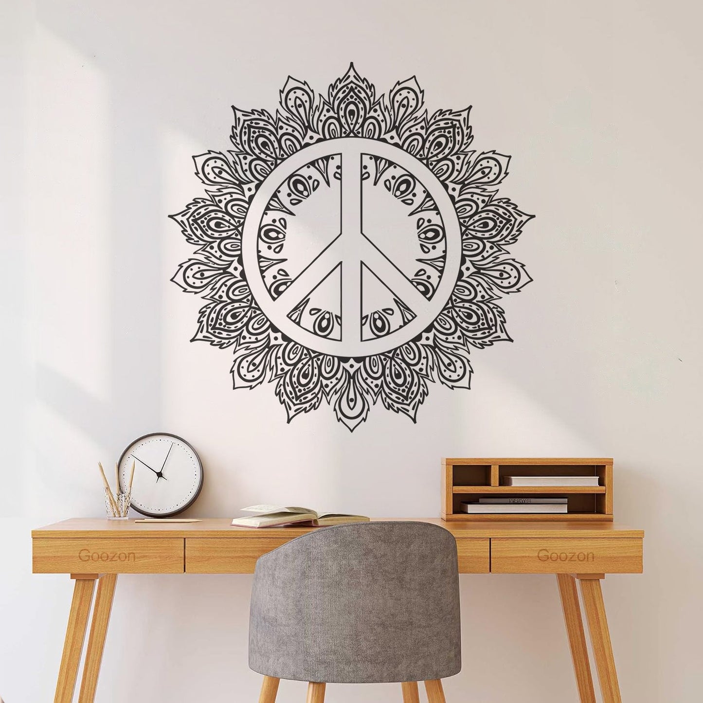 Wall Stickers Mandala Peace Symbol Hippie Buddhism Art Mural Painting