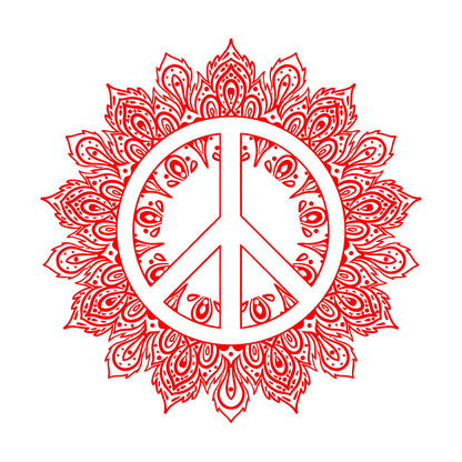 Wall Stickers Mandala Peace Symbol Hippie Buddhism Art Mural Painting