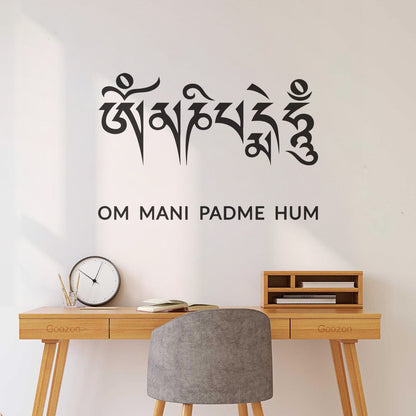 Mantra Sanskrit Calligraphy Spirituality Buddhism Vinyl Wall Stickers Car Body Decoration