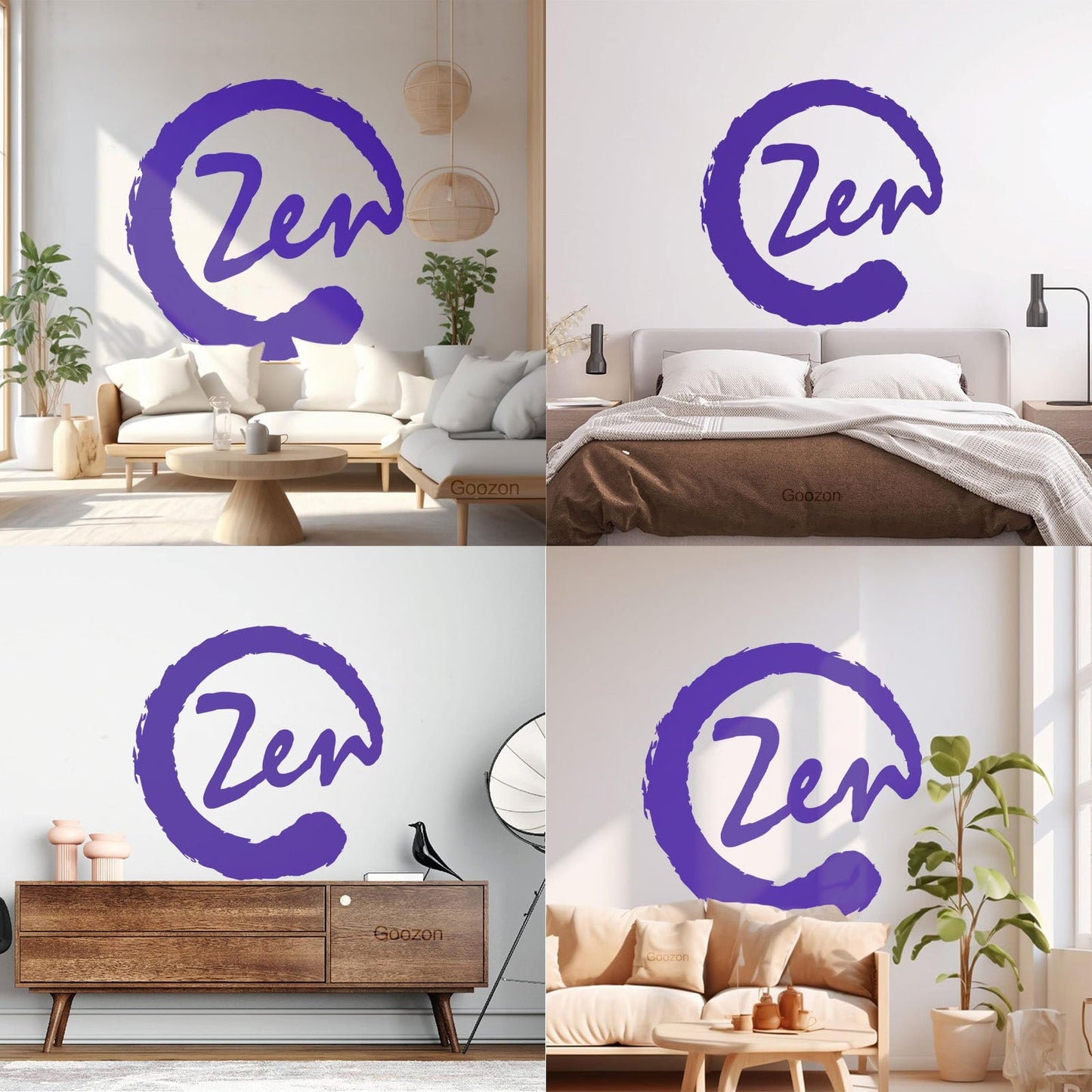 Fine Carving Stickers Meditation Circle Enso Zen Balance Calligraphy Asian Do Not Damage The Wall Surface