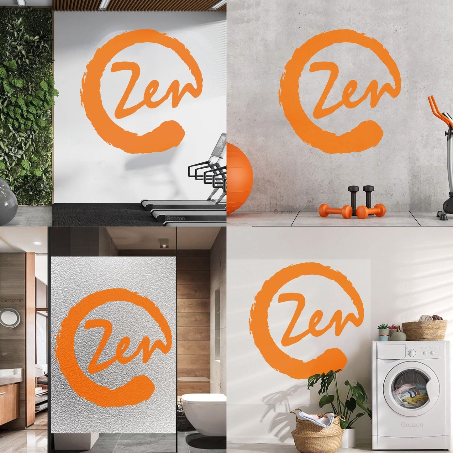 Fine Carving Stickers Meditation Circle Enso Zen Balance Calligraphy Asian Do Not Damage The Wall Surface