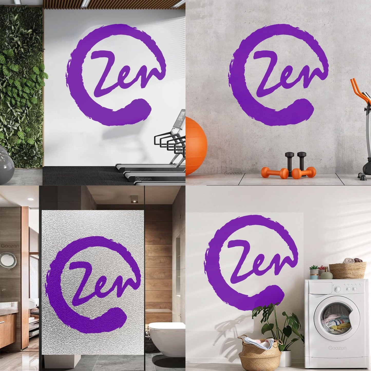Fine Carving Stickers Meditation Circle Enso Zen Balance Calligraphy Asian Do Not Damage The Wall Surface